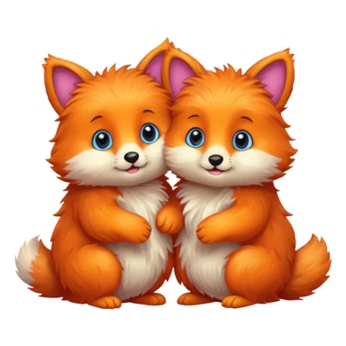 cute animals in love sticker