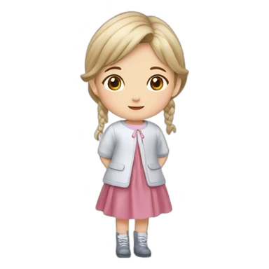 Une petite fille ￼ coréenne sticker