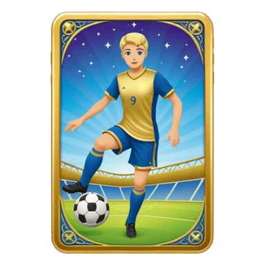 carta dei tarocchi magic che gioca a calcio sticker