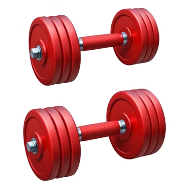 one red dumbbell, single fitness weight sticker