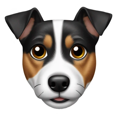 Jack Russell terrier black and white old dog sticker