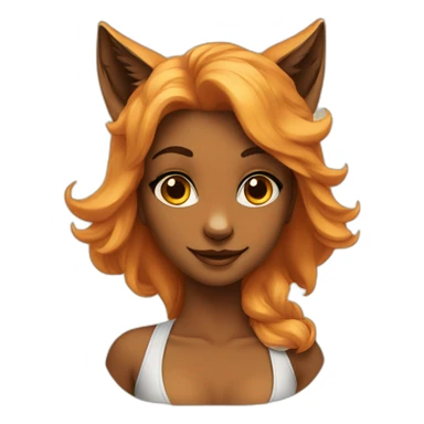 handsome girl-fox sticker