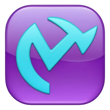purple and cian checkmark sticker