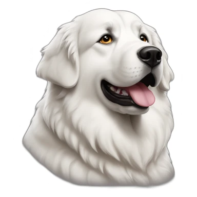 Great Pyrenees dog with large jowls sticker