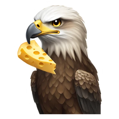 Eagle with a cheese head sticker