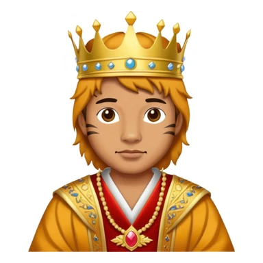 Tiger king with crown and royal robe sticker
