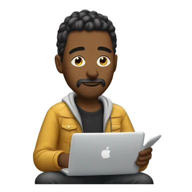 Musician checking his email sticker