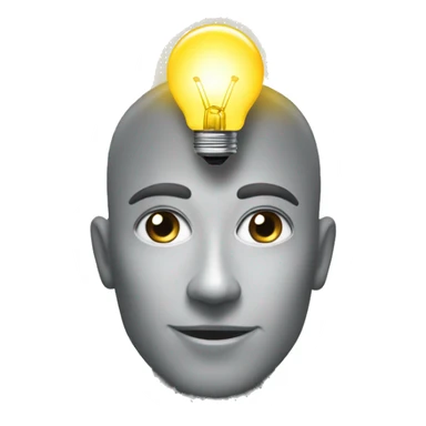 An emoji of a bright lightbulb over a person’s head, representing the perfect pitch idea. sticker