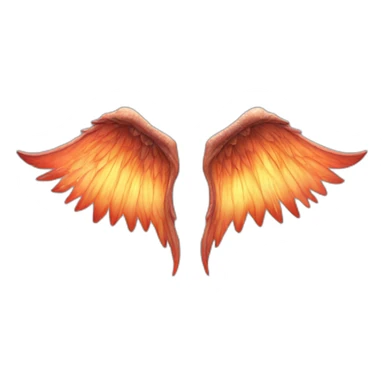 one pair of celestial demon wings  sticker
