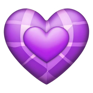 Purple plaid heart  sticker