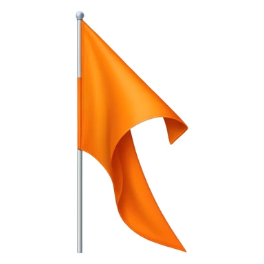 orange triangle flag sticker
