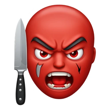 Emoji mit Messer böse sticker