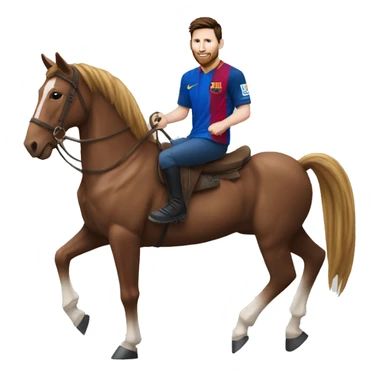 Messi sur un cheval  sticker