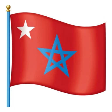morocco flag with david star instead of 5 branch star sticker