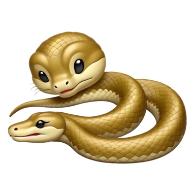 Meme-Worthy Cute Sleeping Chinese Water Snake Portrait Emoji, Head resting peacefully with a contented smile, showcasing a slender, graceful build and a luxuriously soft, shimmering scaled body, eyes gently closed in serene, fluid slumber, Simplified yet hilariously adorable features, highly detailed, glowing with a soft, drowsy aquatic light, high shine, relaxed and utterly lovable, stylized with an air of playful laziness, soft glowing outline, capturing the essence of a sleeping water snake that feels destined to become the next viral sensation of adorable aquatic rest! sticker