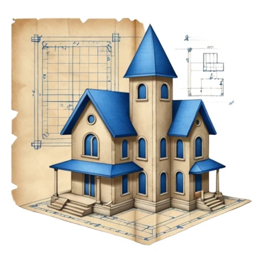 architect blueprints  only on paper sticker