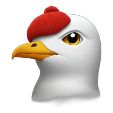 seagull red beanie sticker
