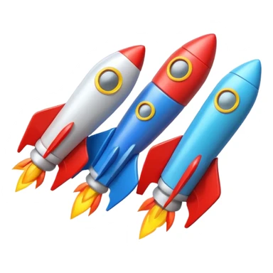 colored Toy Rockets sticker