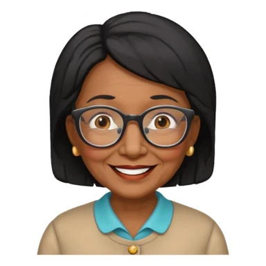 Old Lady 54 age black hair sticker