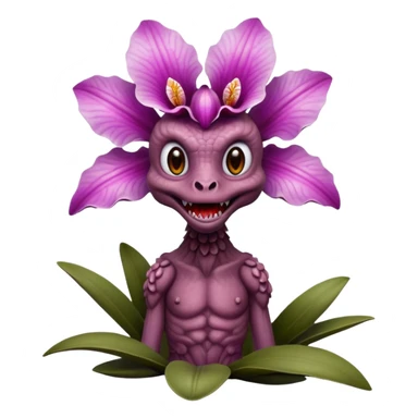 demogoron creature with natural and orchid like characteristics sticker