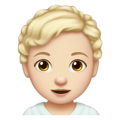 Cute pale light skin newborn baby girl  sticker