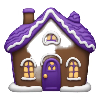 Cosy dark purple gingerbread house  sticker