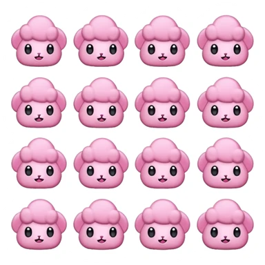 Cute pink things sticker