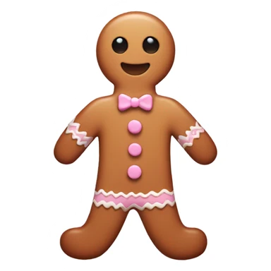 Light pink  gingerbread man sticker