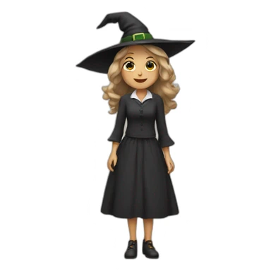 a witch teacher in a kindergarten sticker