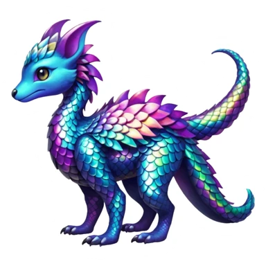 Shiny Colorful Dark-Colored Fionbri-creature by Falvie (full body) sticker