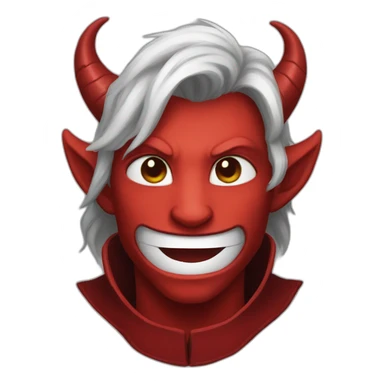 red tiefling face sticker