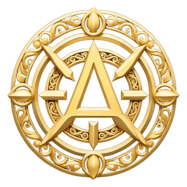 create an alpha and omega symbol with P in the middle sticker