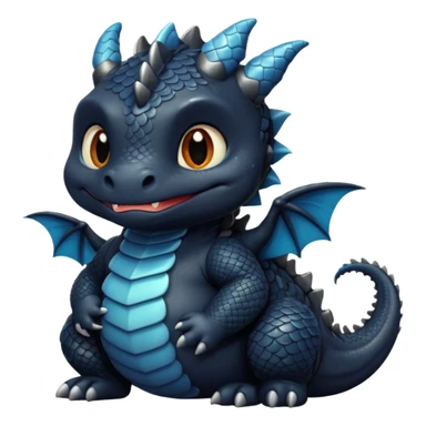 fat choncc baby black dragon sticker