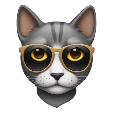 Cat with shades  sticker