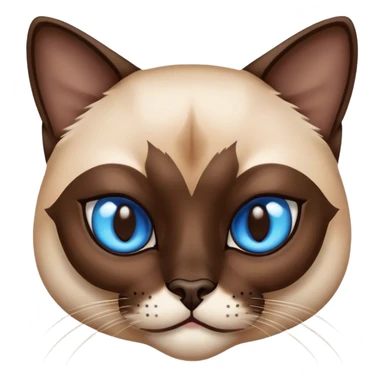 siamese cat face sticker