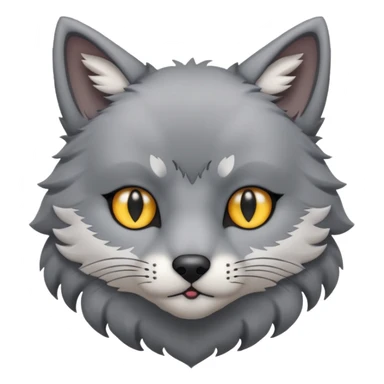 Cat and wolf mix with “small” slim eyes sticker