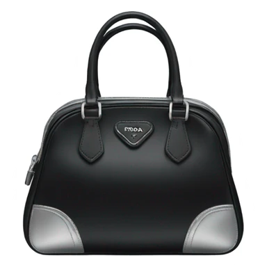 Black and silver Prada bag sticker