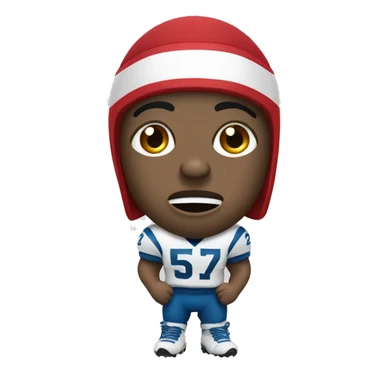 eye closed triangle mouth with football pant sticker