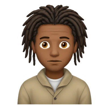 A black guy with short dreads trying to keep a straight face  sticker
