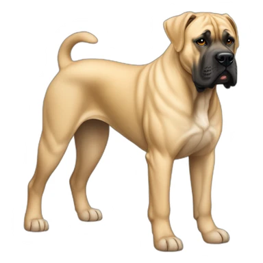 dog Cane Corso color fawn full body sticker