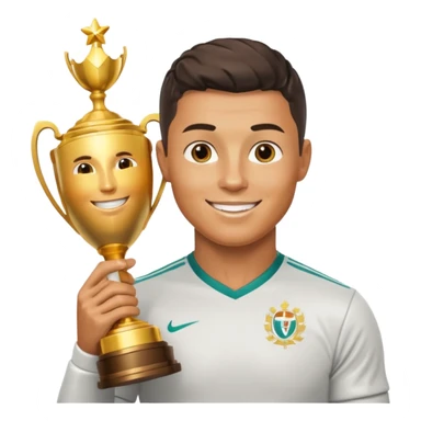 Ronaldo with ballon d'or sticker