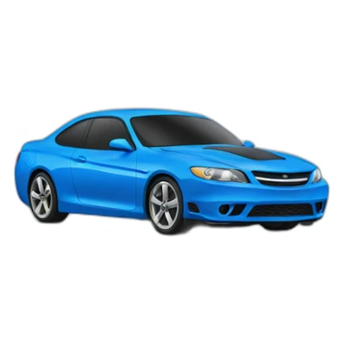 swag blue car with eyes sticker
