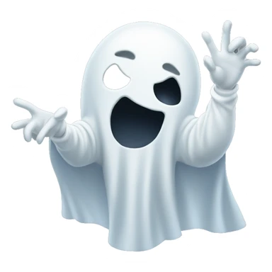 Ghost flipping me off sticker
