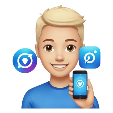 A realistic close-up photo of a professional-looking person smiling, with a blurred high-tech office background. Next to the person's face, there is a floating Instagram Blue Verified Badge. The lighting is cinematic, and the image looks like a high-end profile picture." sticker