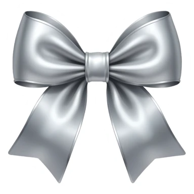 A ilver colored bow sticker