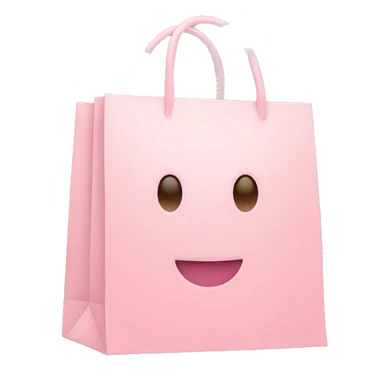 Light pink shopping bags sticker
