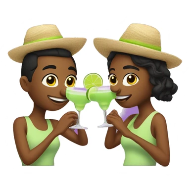 Couple drinking margaritas  sticker