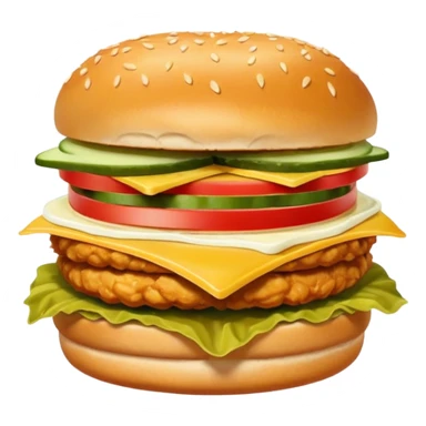 chicken sandwich with pickles and mayo on a seedless bun sticker