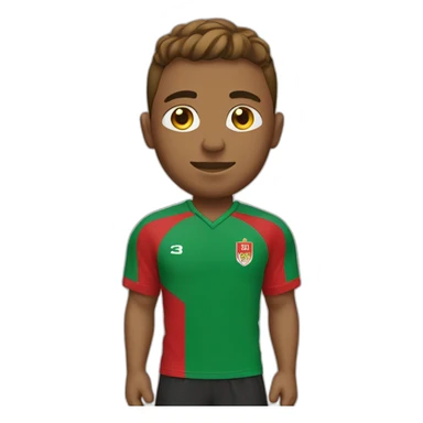 Football player with morocco shirt sticker
