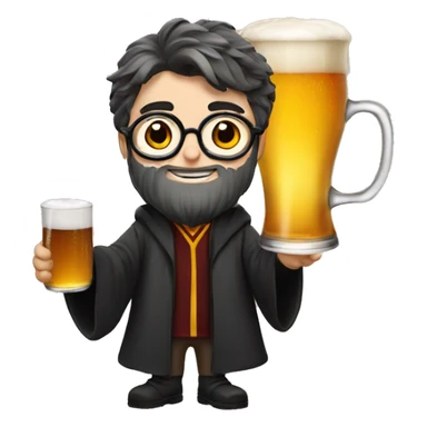 Harry Potter with a beer sticker